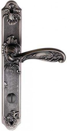 Ручка дверная ARCHIE GENESIS FLOR BL. SILVER (OL)