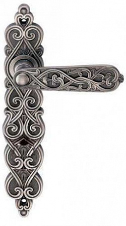 Ручка дверная ARCHIE GENESIS ARABESCO BL. SILVER (PS)