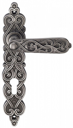 Ручка дверная ARCHIE GENESIS ARABESCO BL. SILVER (CL)