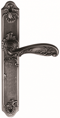 Ручка дверная ARCHIE GENESIS FLOR BL. SILVER (PS)